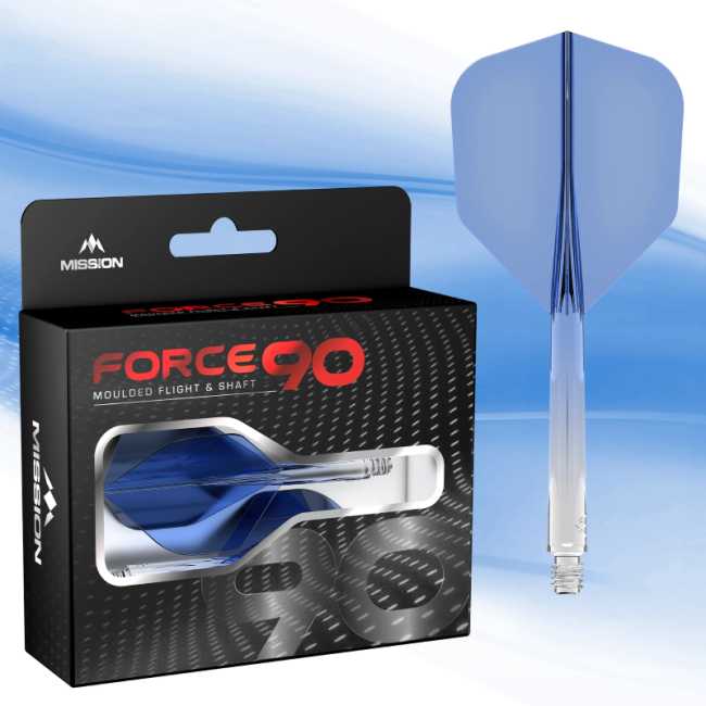 Mission Force 90 Moulded Flight & Shaft System Blau/Transparent - Standard No6